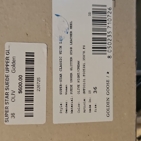 Golden Goose Suede Green Glitter Star Sneakers - Picture 4 of 4